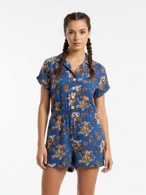 ModCloth Summer Camp Solstice Romper - Size 4 - Missing Drawstring